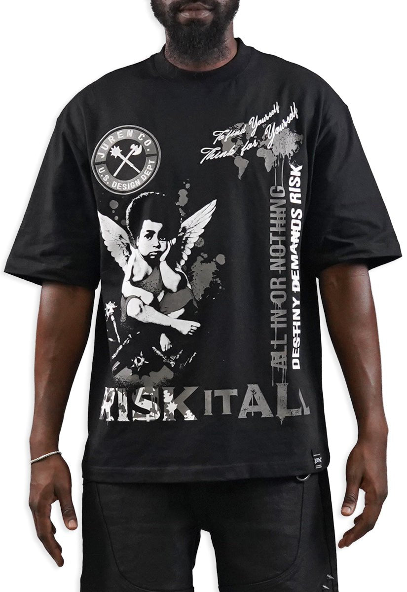 Juren Risk It All graphic shirt in black