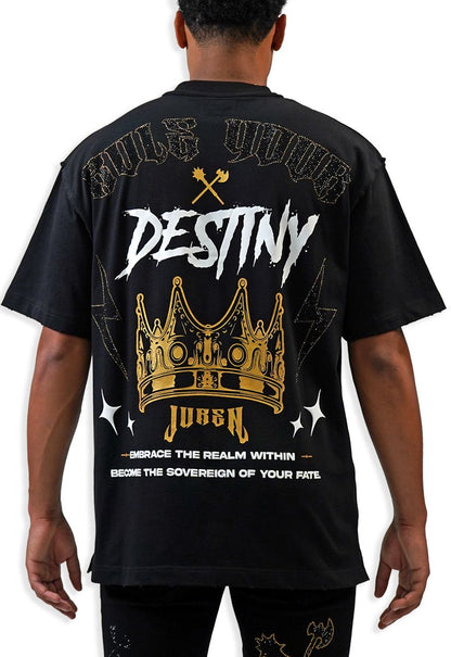 Juren Rule Your Destiny Tee from On Time Fashions – T-shirts by Blac Leaf, Birmingham AL’s 1 fashion store and premier destination for streetwear, suits, kids fashion, and big & tall