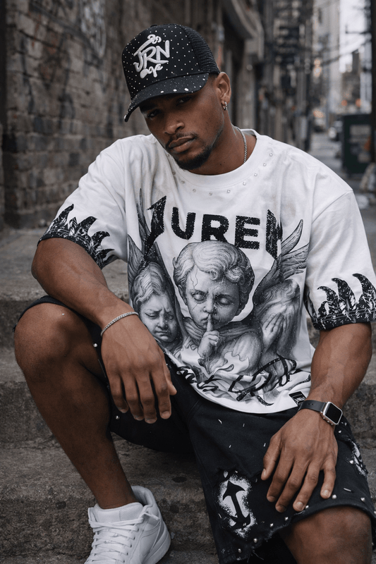 Juren Saint Row Tee from On Time Fashions – tee by Blac Leaf, Birmingham AL’s 1 fashion store and premier destination for streetwear, suits, kids fashion, and big & tall