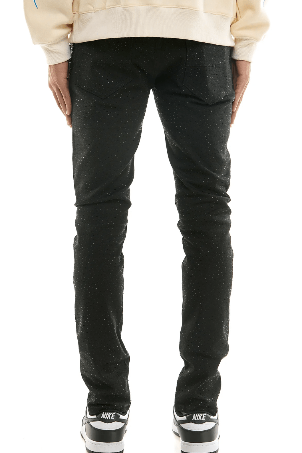 KDNK Rhinestone Skinny Jeans from On Time Fashions – Jeans by KDNK, Birmingham AL’s 1 fashion store and premier destination for streetwear, suits, kids fashion, and big & tall