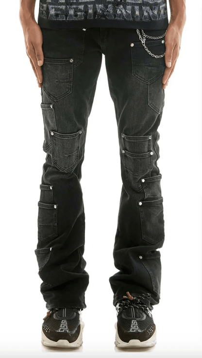 KDNK Skinny Flare Pocket Jeans from On Time Fashions – Jeans by KDNK, Birmingham AL’s 1 fashion store and premier destination for streetwear, suits, kids fashion, and big & tall