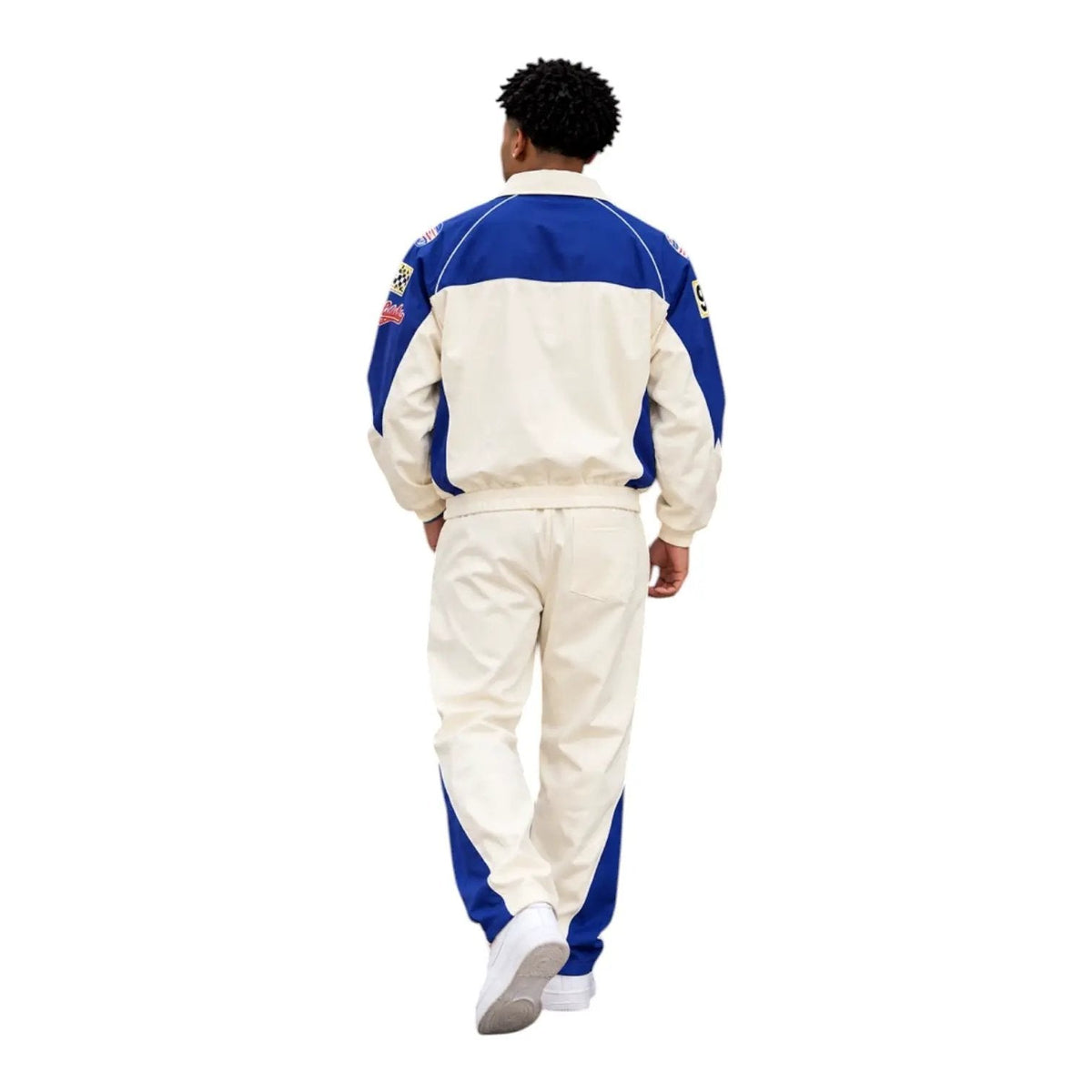 Kindred Nylon Patches Jacket & Pants Set – Beige/Royal