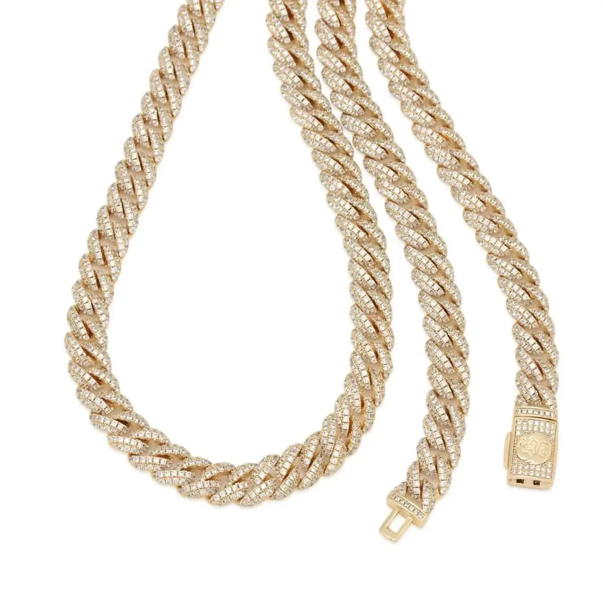 King Ice 10mm Iced Miami Cuban Link Chain by King Ice