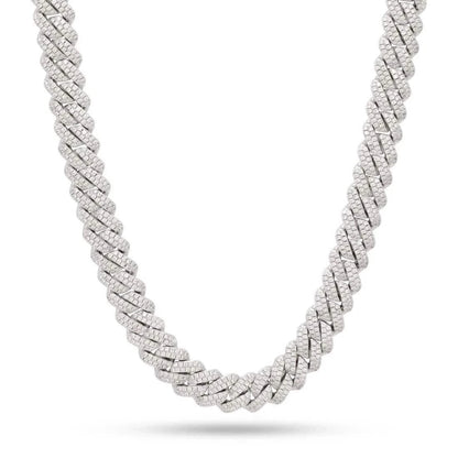 King Ice 12mm Iced Diamond Cut Miami Cuban Link Chain from On Time Fashions – Necklace by King Ice, Birmingham AL’s 1 fashion store and premier destination for streetwear, suits, kids fashion, and big & tall