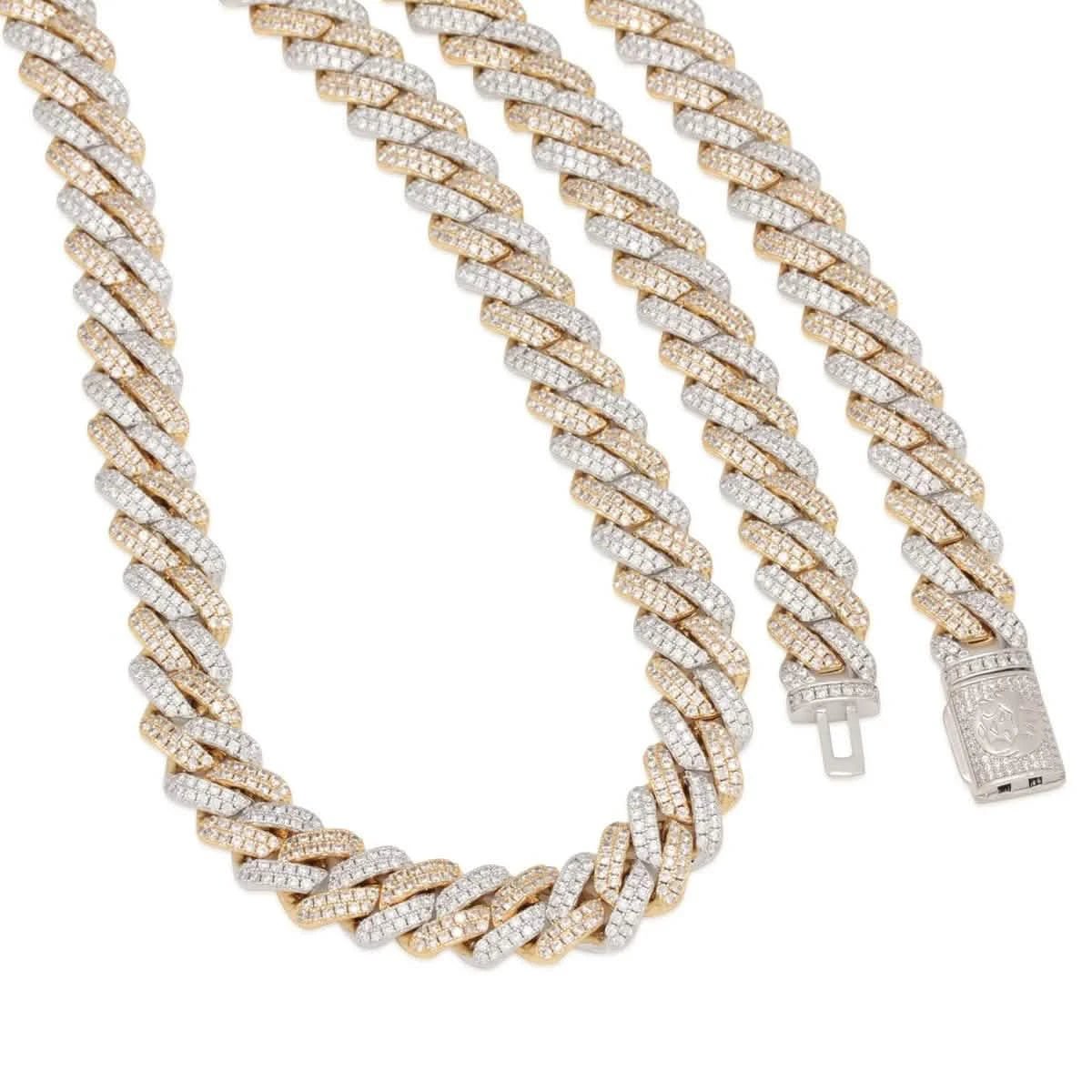 King Ice 12mm Iced Diamond Cut Miami Cuban Link Chain from On Time Fashions – Necklace by King Ice, Birmingham AL’s 1 fashion store and premier destination for streetwear, suits, kids fashion, and big & tall