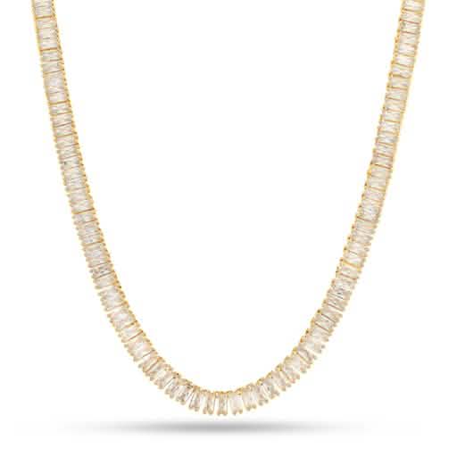 King Ice 6mm Baguette Tennis Chain from On Time Fashions – Necklace by King Ice, Birmingham AL’s 1 fashion store and premier destination for streetwear, suits, kids fashion, and big & tall