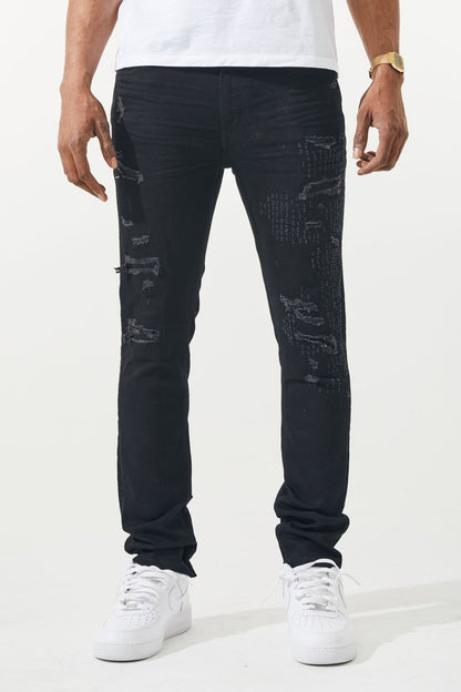 Krome Ripped Off Jean – 3019 from On Time Fashions – jeans by Krome, Birmingham AL’s 1 fashion store and premier destination for streetwear, suits, kids fashion, and big & tall