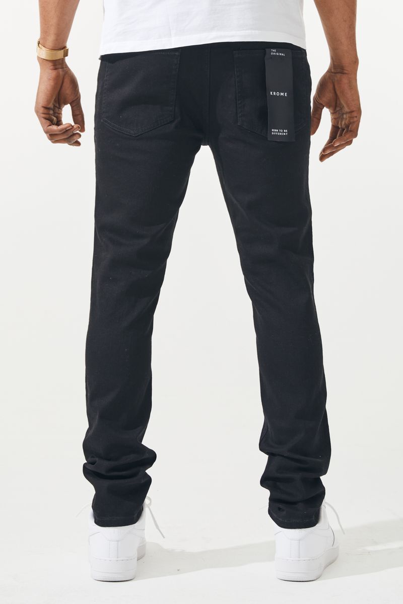 Krome Ripped Off Jean – 3019 from On Time Fashions – jeans by Krome, Birmingham AL’s 1 fashion store and premier destination for streetwear, suits, kids fashion, and big & tall