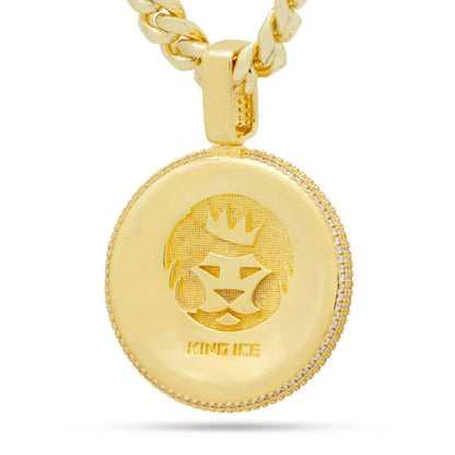 King Ice Lion Shield Necklace