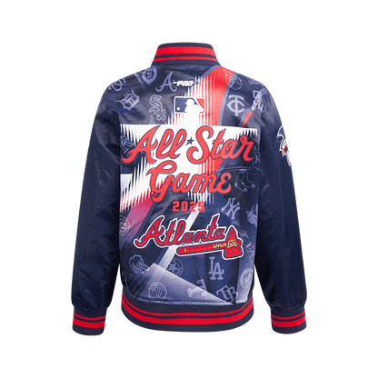 Pro Standard kids MLB All-Star 2025 satin jacket in Midnight Navy/Red/Midnight Navy, back