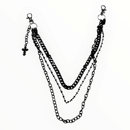 Luxe Link Cross Jean Chain from On Time Fashions – Jean Chain by LUXE, Birmingham AL’s 1 fashion store and premier destination for streetwear, suits, kids fashion, and big & tall
