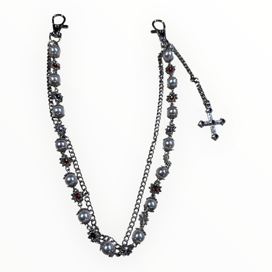 Luxe Pearl Rosary Jean Chain by LUXE