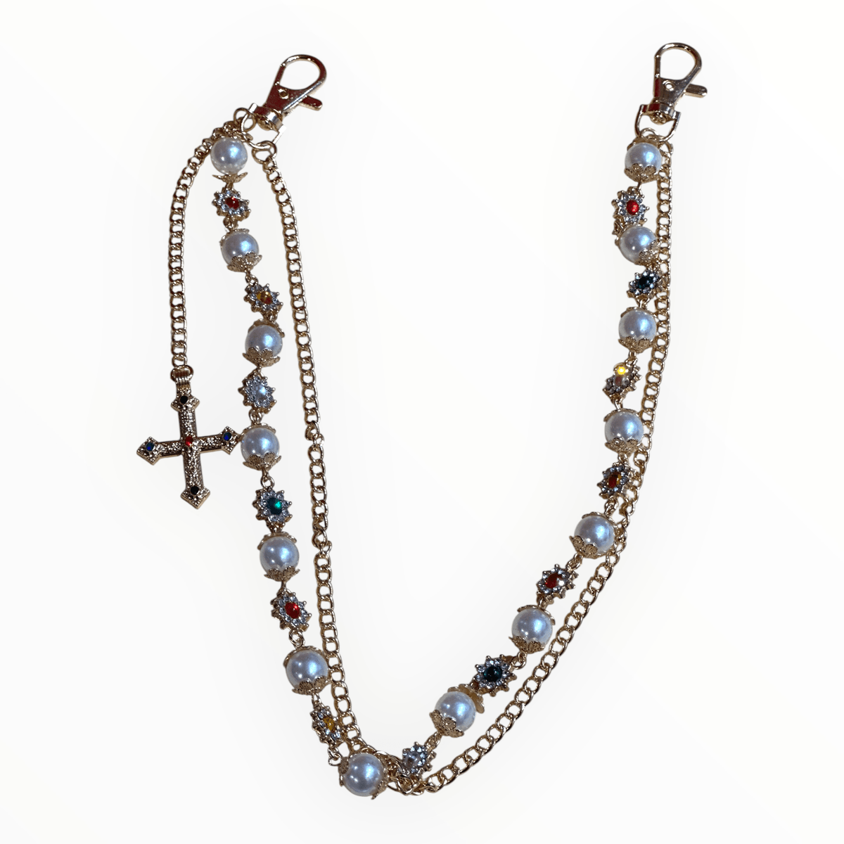 Luxe Pearl Rosary Jean Chain by LUXE