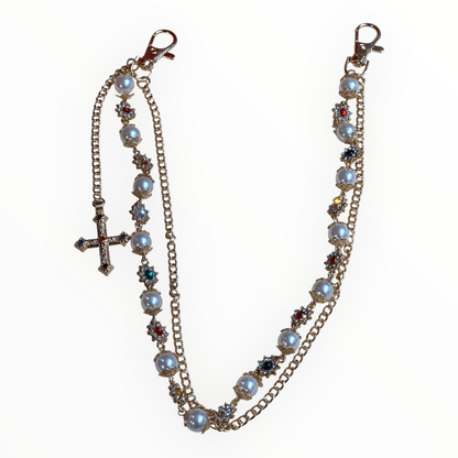 Luxe Pearl Rosary Jean Chain by LUXE