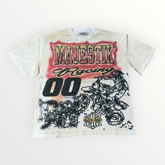 Majestik Racing Rhinestone Graphic Tee from On Time Fashions – T-Shirt by Next Stage Fashion Inc., Birmingham AL’s 1 fashion store and premier destination for streetwear, suits, kids fashion, and big & tall
