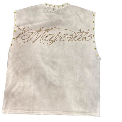 Majestik Rhinestone Sleeveless Tee, product view 2