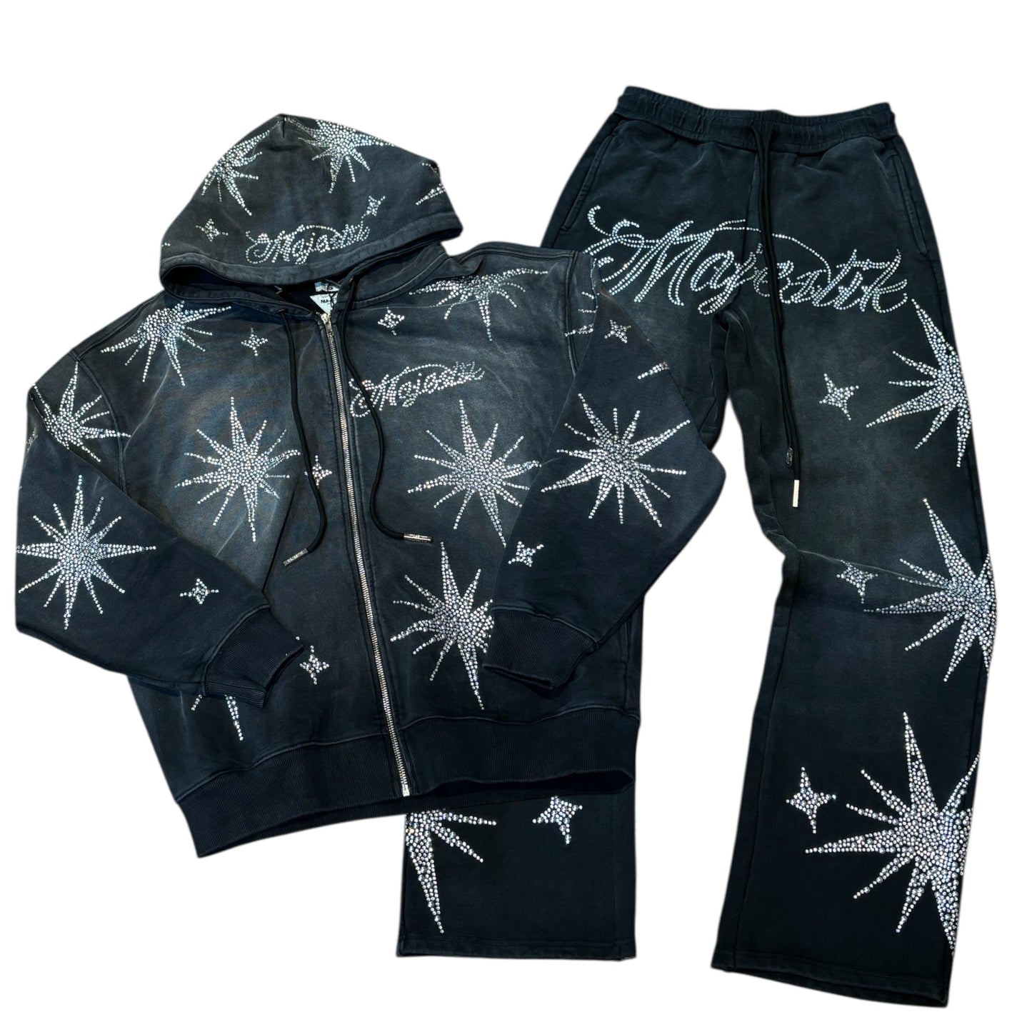 Majestik Shining Star Sweatsuit from On Time Fashions – Sweatsuit by Next Stage Fashion Inc., Birmingham AL’s 1 fashion store and premier destination for streetwear, suits, kids fashion, and big & tall