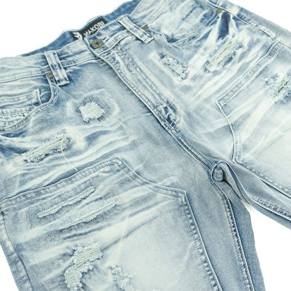 Makobi Prego Denim Shorts from On Time Fashions – Shorts by Makobi, Birmingham AL’s 1 fashion store and premier destination for streetwear, suits, kids fashion, and big & tall