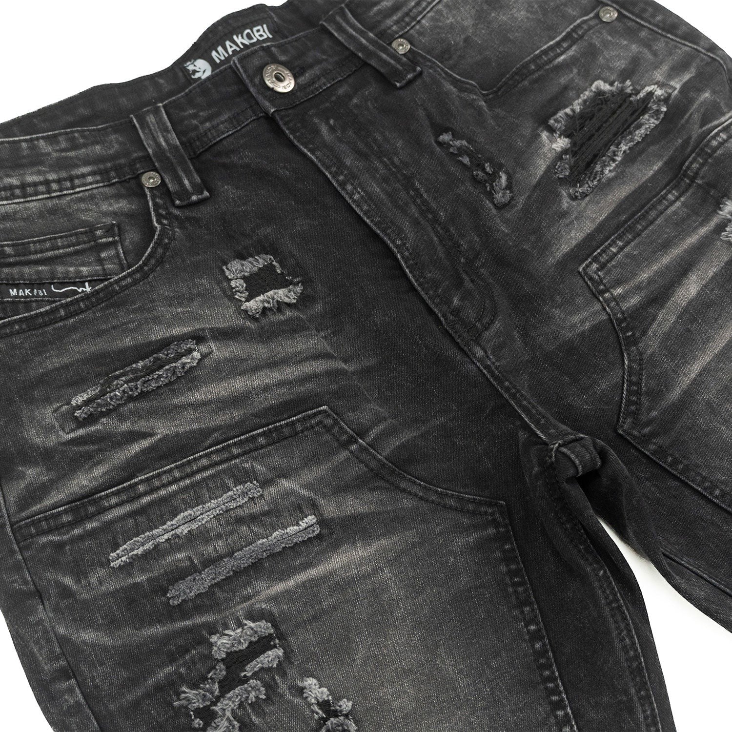 Makobi Prego Denim Shorts from On Time Fashions – Shorts by Makobi, Birmingham AL’s 1 fashion store and premier destination for streetwear, suits, kids fashion, and big & tall