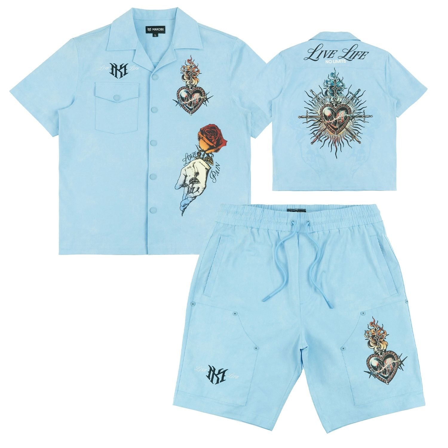 Makobi Vivere Twill Short Set from On Time Fashions – Short Set by Makobi, Birmingham AL’s 1 fashion store and premier destination for streetwear, suits, kids fashion, and big & tall
