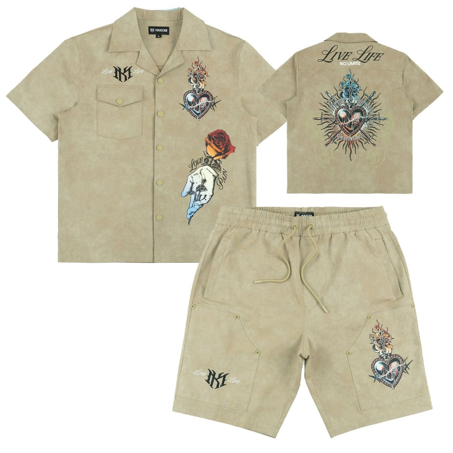 Makobi Vivere Twill Short Set from On Time Fashions – Short Set by Makobi, Birmingham AL’s 1 fashion store and premier destination for streetwear, suits, kids fashion, and big & tall