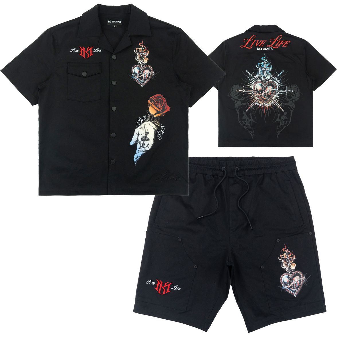 Makobi Vivere Twill Short Set from On Time Fashions – Short Set by Makobi, Birmingham AL’s 1 fashion store and premier destination for streetwear, suits, kids fashion, and big & tall