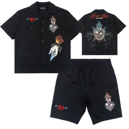 Makobi Vivere Twill Short Set from On Time Fashions – Short Set by Makobi, Birmingham AL’s 1 fashion store and premier destination for streetwear, suits, kids fashion, and big & tall