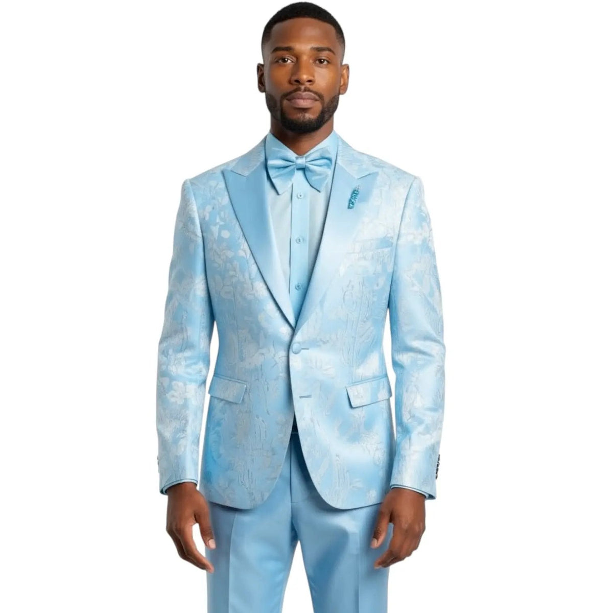 Mazari Textured 2pc Slim Suit – 9652