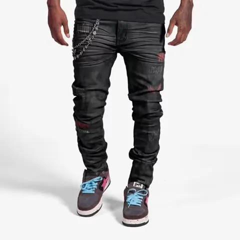 Melee Denim Chicago Jeans – Oil Black/Red
