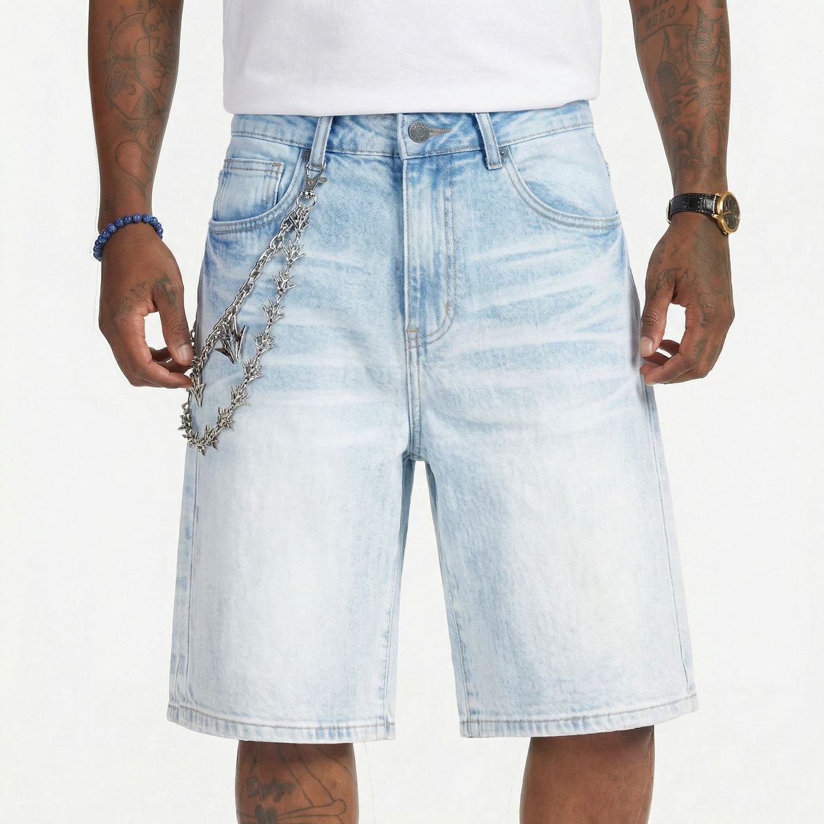 Melee Denim Igloo Denim Shorts from On Time Fashions – Shorts by Melee Denim, Birmingham AL’s 1 fashion store and premier destination for streetwear, suits, kids fashion, and big & tall