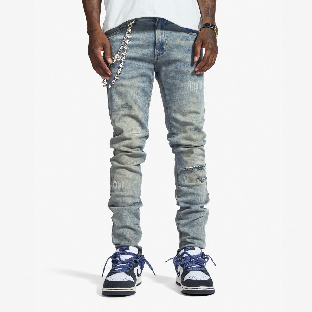 Melee Denim Lotus Jeans from On Time Fashions – Jeans by Melee Denim, Birmingham AL’s 1 fashion store and premier destination for streetwear, suits, kids fashion, and big & tall