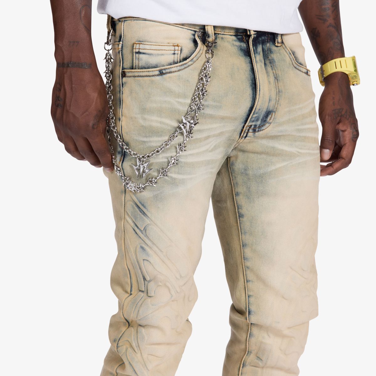 Melee Denim Musashi Embossed Jeans – view 2