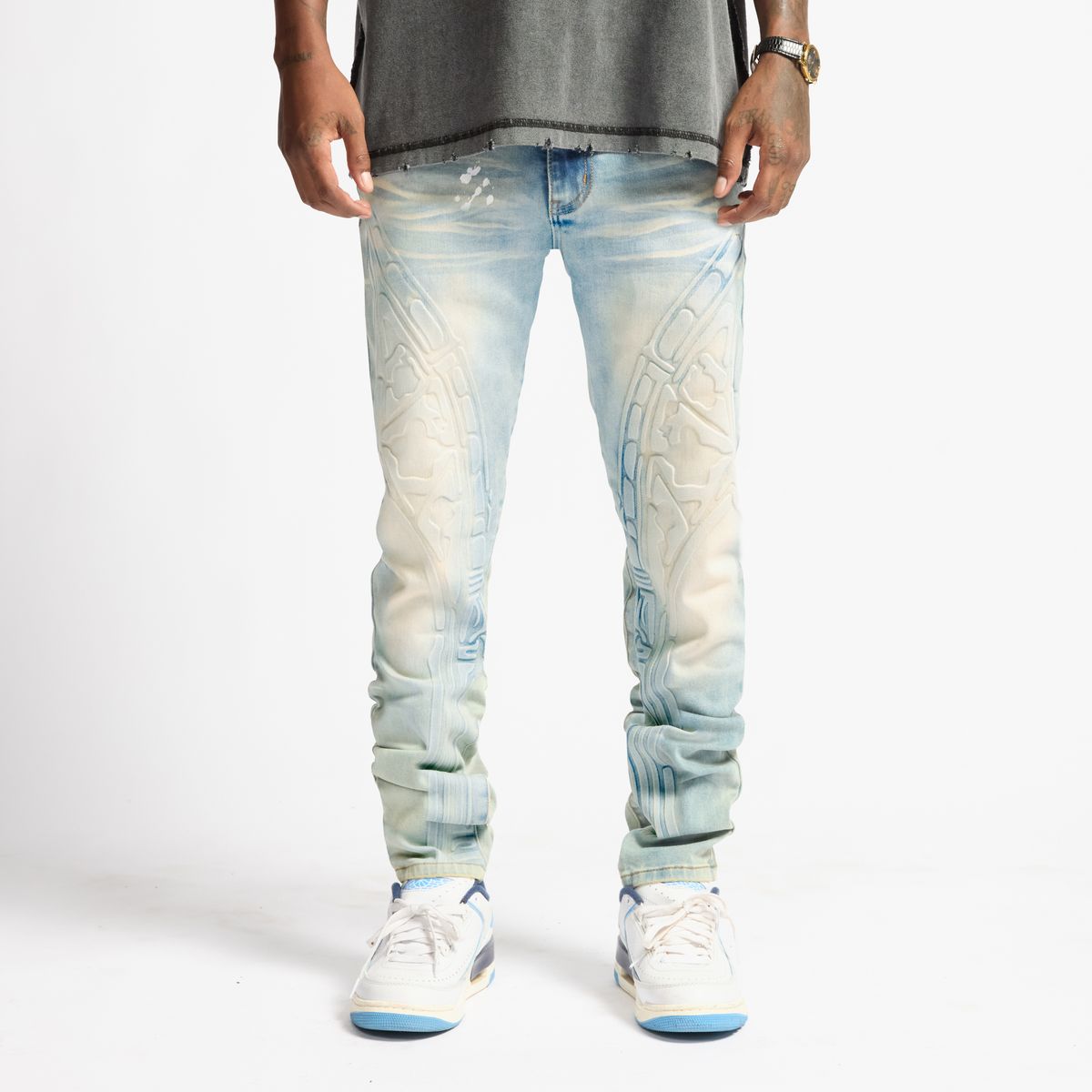 Melee Denim Musashi Embossed Jeans – view 7