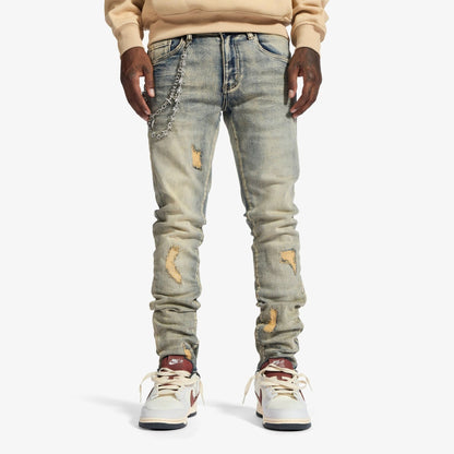 Melee Denim Saladin Jeans from On Time Fashions – jeans by House of Rio Holdings, Birmingham AL’s 1 fashion store and premier destination for streetwear, suits, kids fashion, and big & tall