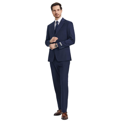Men's Stacy Adams Hybrid-Fit 3pc Notch Lapel Suit Set, Jacket Vest and Pants from On Time Fashions – Mens-Suits by Stacy Adams, Birmingham AL’s 1 fashion store and premier destination for streetwear, suits, kids fashion, and big & tall