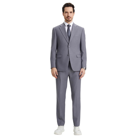 Men's Stacy Adams Hybrid-Fit 3pc Notch Lapel Suit Set, Jacket Vest and Pants from On Time Fashions – Mens-Suits by Stacy Adams, Birmingham AL’s 1 fashion store and premier destination for streetwear, suits, kids fashion, and big & tall