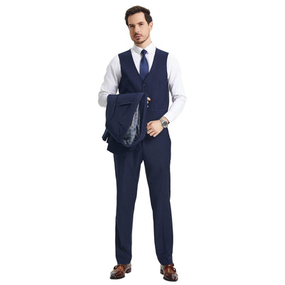 Men's Stacy Adams Hybrid-Fit 3pc Notch Lapel Suit Set, Jacket Vest and Pants from On Time Fashions – Mens-Suits by Stacy Adams, Birmingham AL’s 1 fashion store and premier destination for streetwear, suits, kids fashion, and big & tall