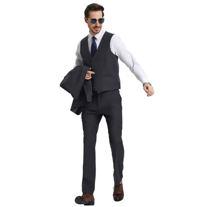 Men's Stacy Adams Hybrid-Fit 3pc Notch Lapel Suit Set, Jacket Vest and Pants from On Time Fashions – Mens-Suits by Stacy Adams, Birmingham AL’s 1 fashion store and premier destination for streetwear, suits, kids fashion, and big & tall