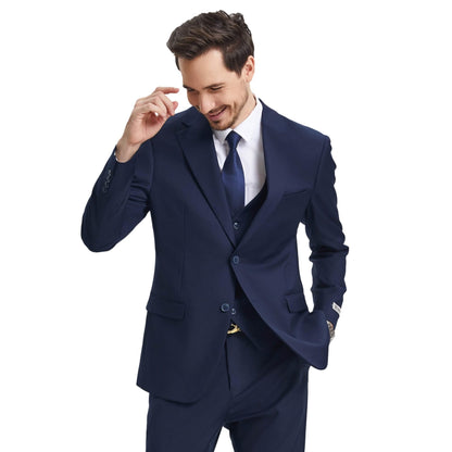 Men's Stacy Adams Hybrid-Fit 3pc Notch Lapel Suit Set, Jacket Vest and Pants from On Time Fashions – Mens-Suits by Stacy Adams, Birmingham AL’s 1 fashion store and premier destination for streetwear, suits, kids fashion, and big & tall