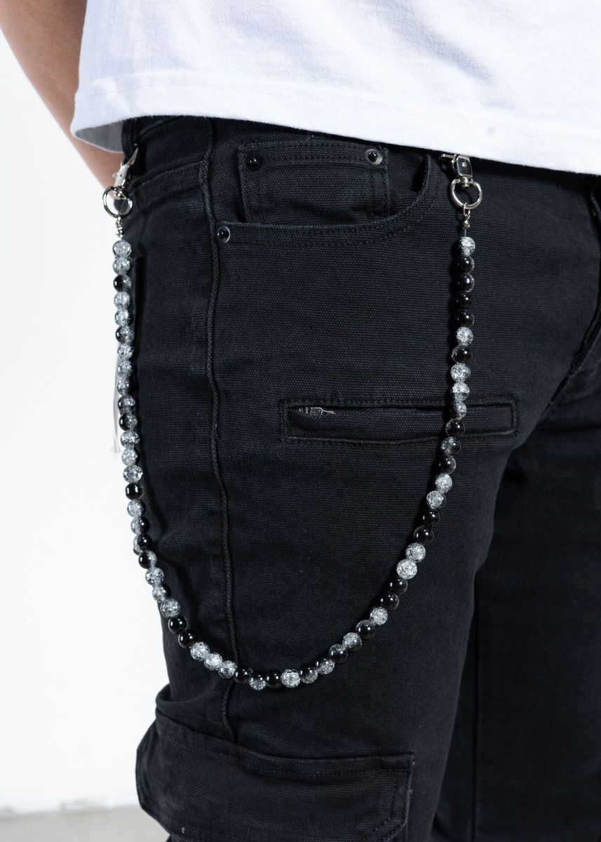 Midnight Black Cargo Denim – view 3