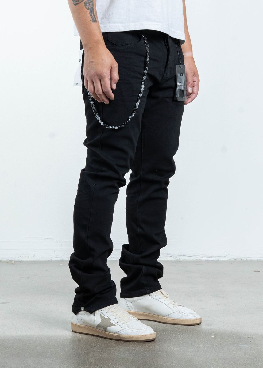 Midnight Black Slim Fit Denim – view 2