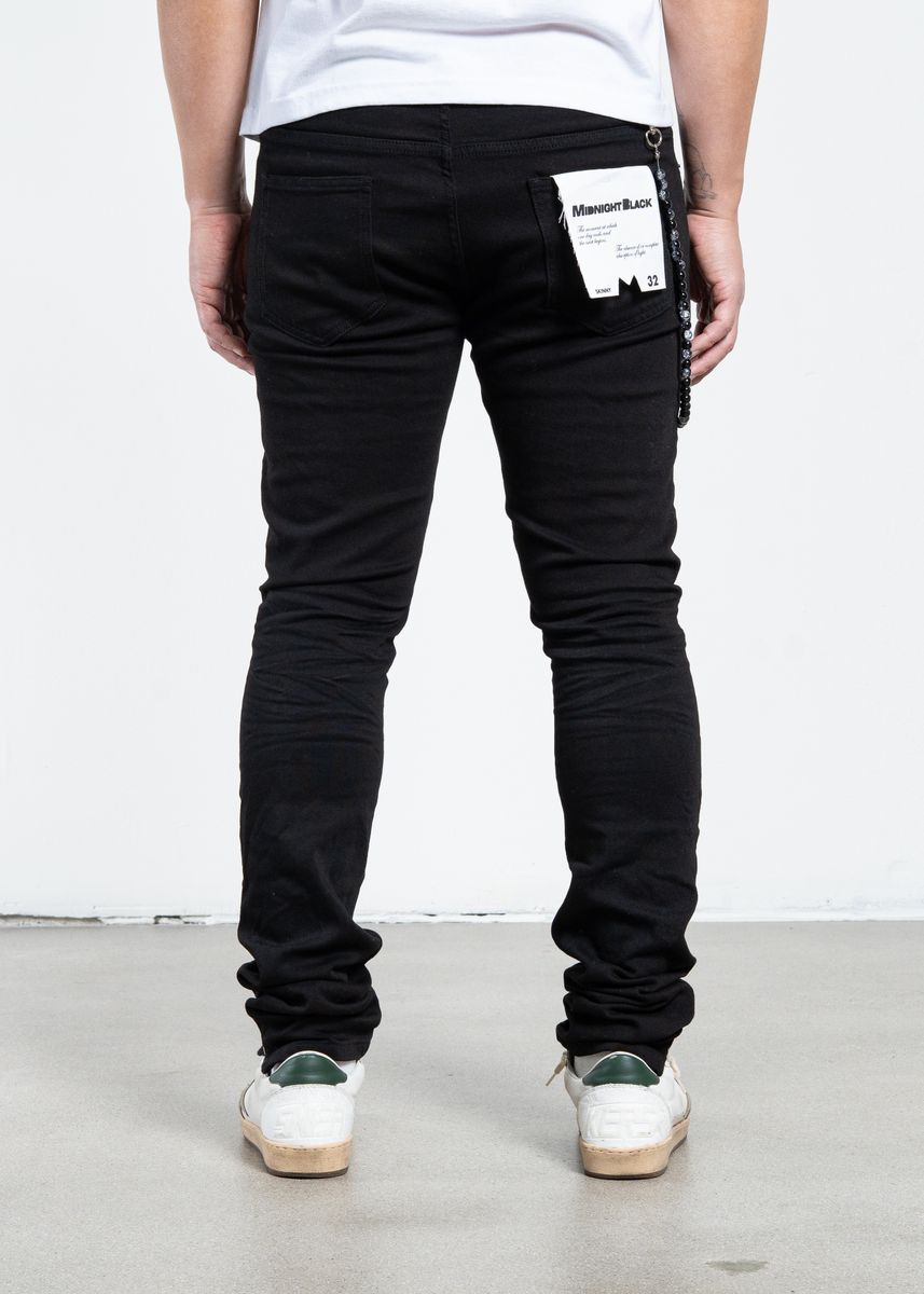 Midnight Black Slim Fit Denim – view 3