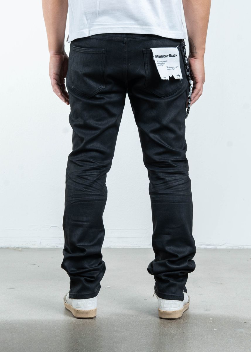 Midnight Black Slim Wax Denim from On Time Fashions – Jeans by Midnight Black, Birmingham AL’s 1 fashion store and premier destination for streetwear, suits, kids fashion, and big & tall