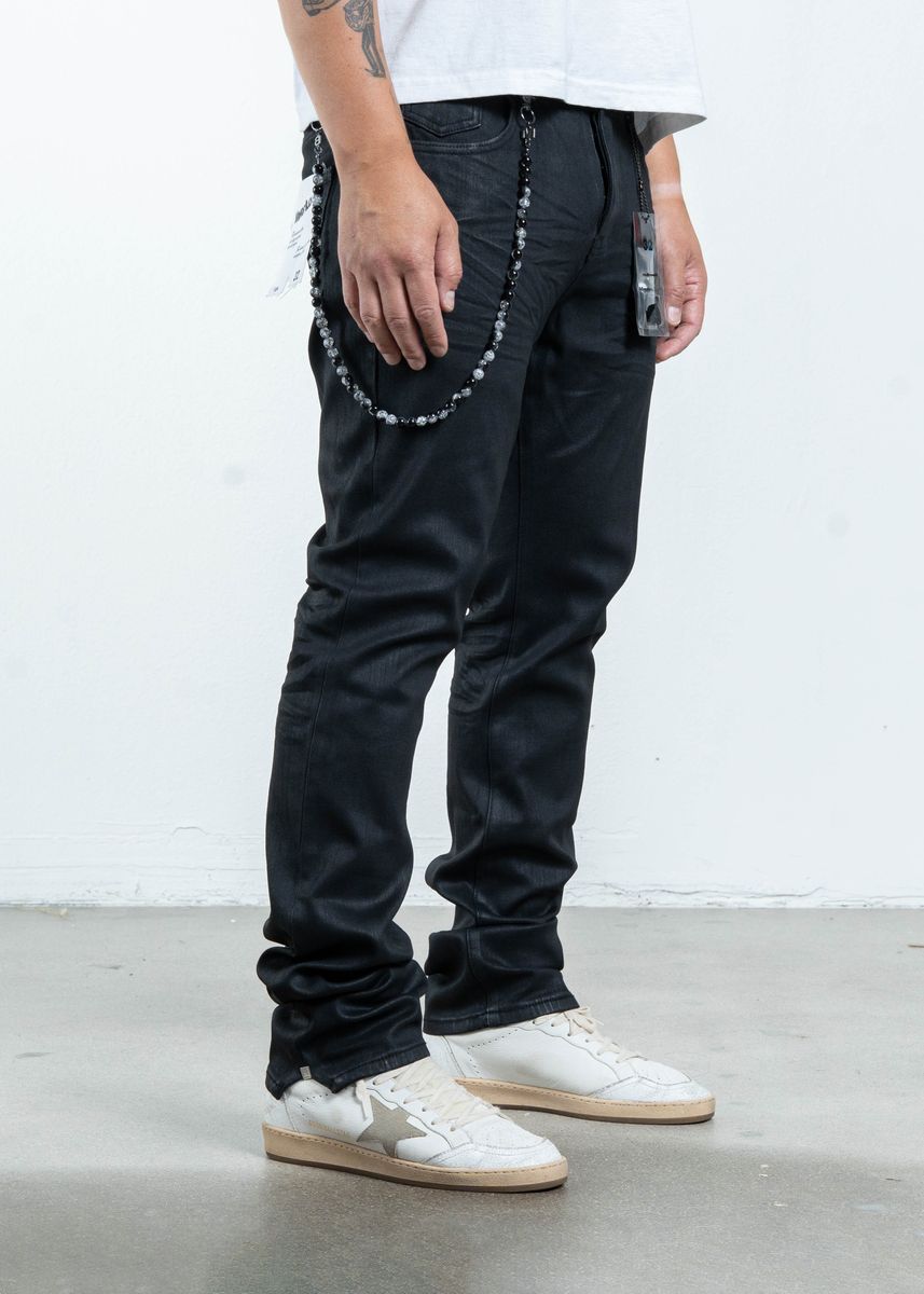 Midnight Black Slim Wax Denim from On Time Fashions – Jeans by Midnight Black, Birmingham AL’s 1 fashion store and premier destination for streetwear, suits, kids fashion, and big & tall