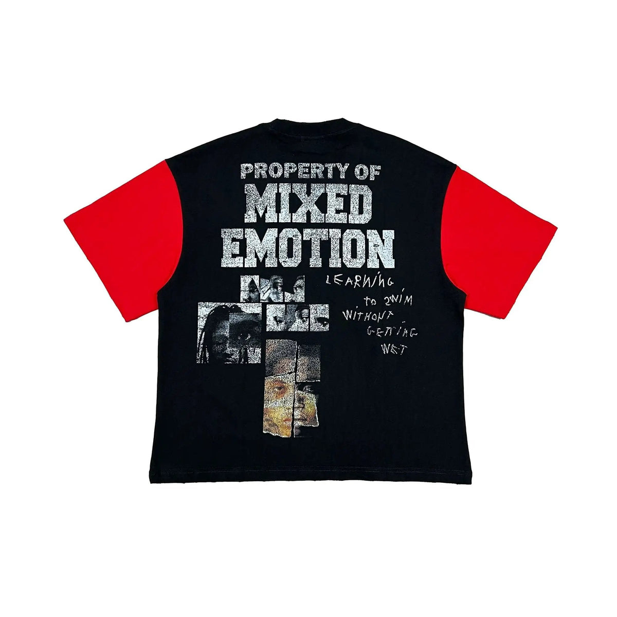 Mixed Emotion Fracture Graphic Tee - Black/Red