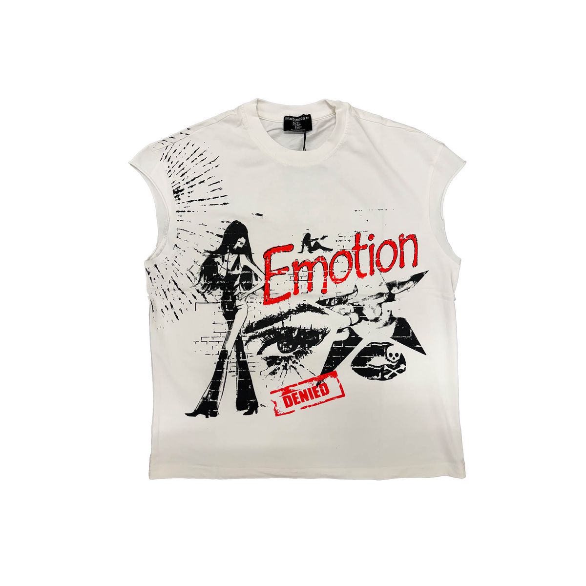Mixed Emotion Starboy Sleeveless Tee — White