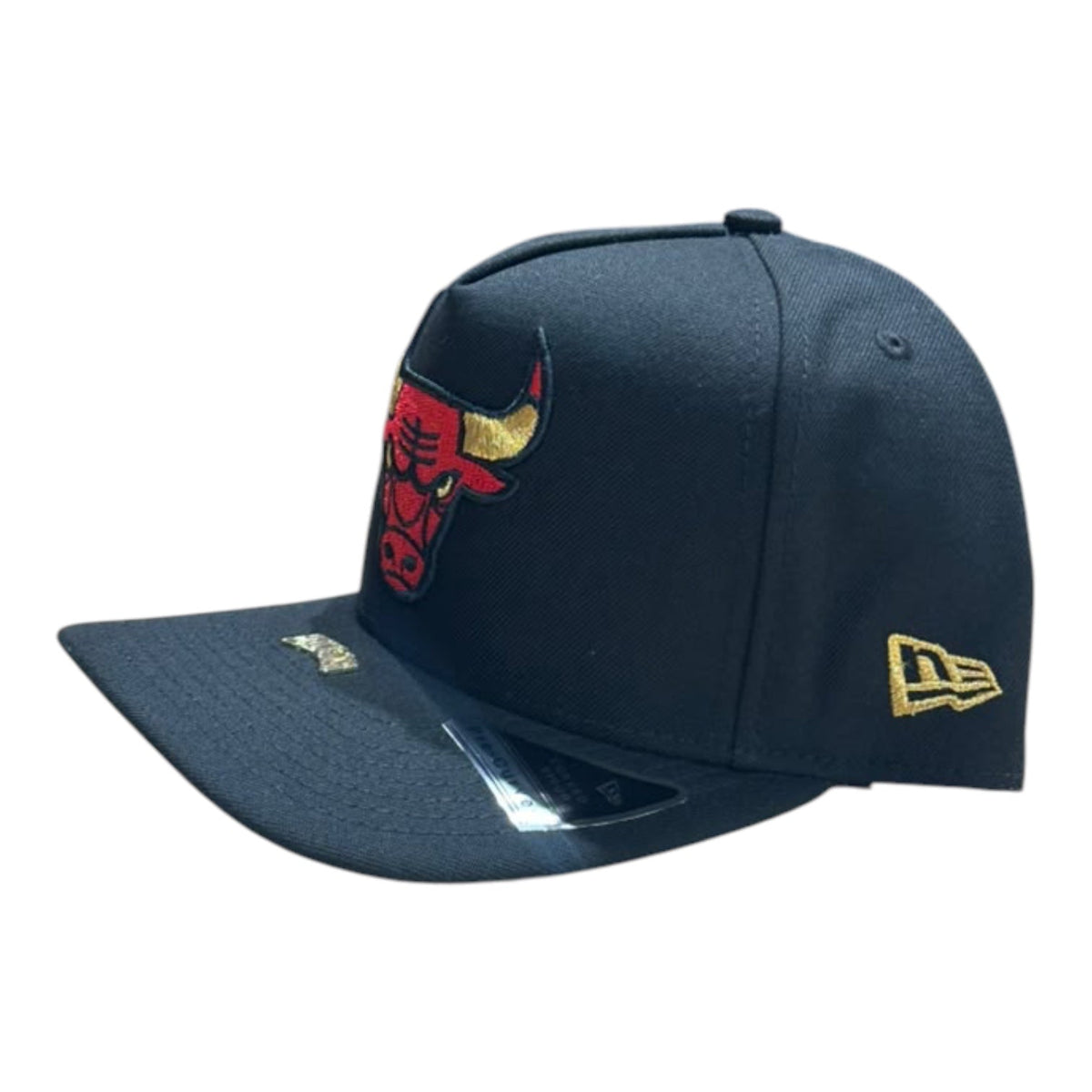 New Era Bulls Visor Pin 9FIFTY A-Frame Snapback – Black – side view