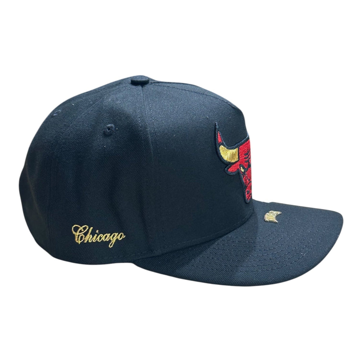 New Era Bulls Visor Pin 9FIFTY A-Frame Snapback – Black – alternate angle