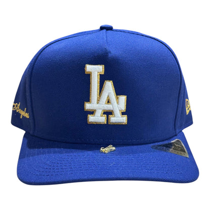 New Era Dodgers Visor Pin 9FIFTY A-Frame Snapback – Blue – front view