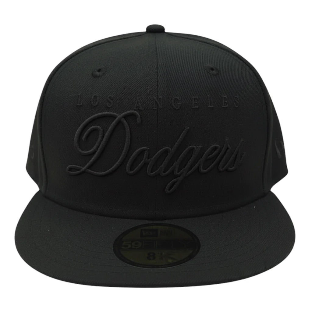 New Era 59Fifty Los Angeles Dodgers Scripted Fitted from On Time Fashions – Fitted Caps & Snapbacks by New Era, Birmingham AL’s 1 fashion store and premier destination for streetwear, suits, kids fashion, and big & tall